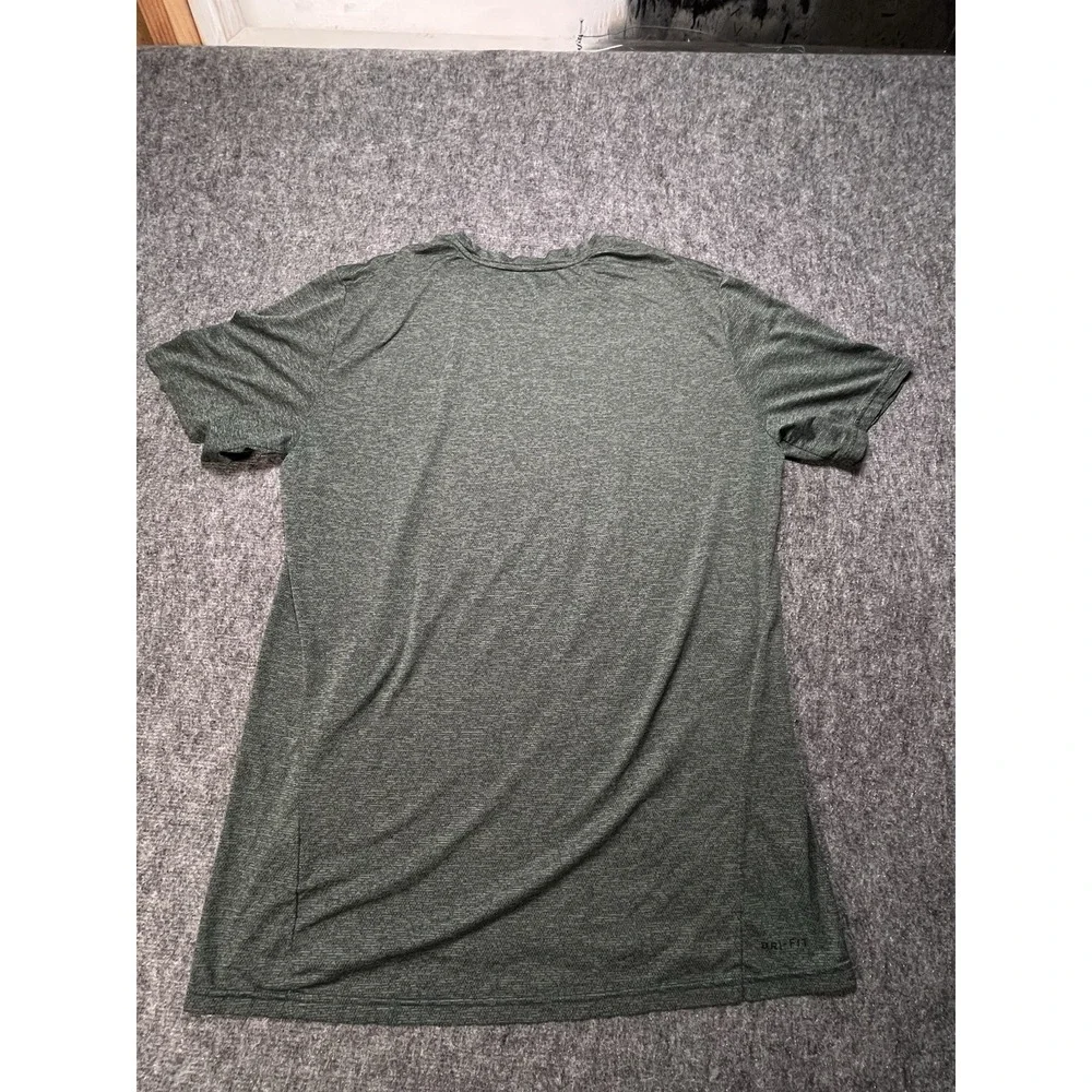 NIKE Dri-Fit Shirt Men Large Short Sleeve‎ Green Heather